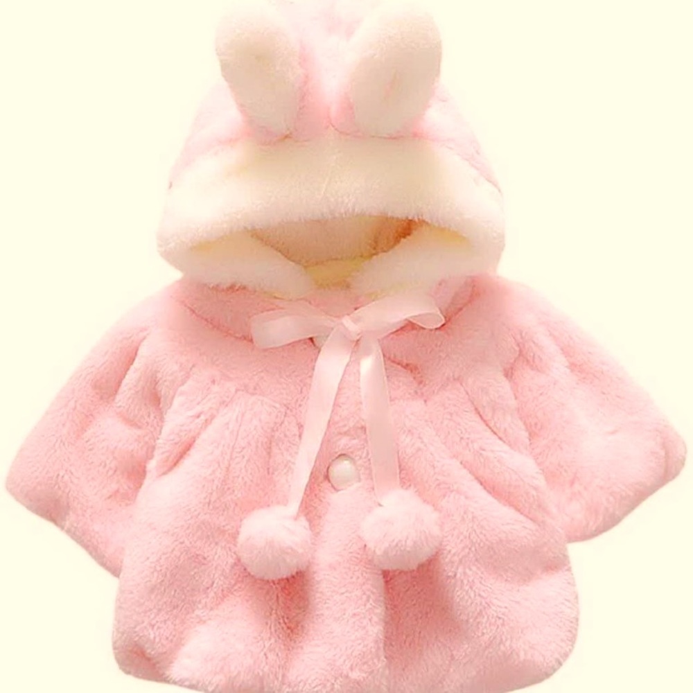 ✨Sale✨Baby Girls Fur Fleece Winter Jacket